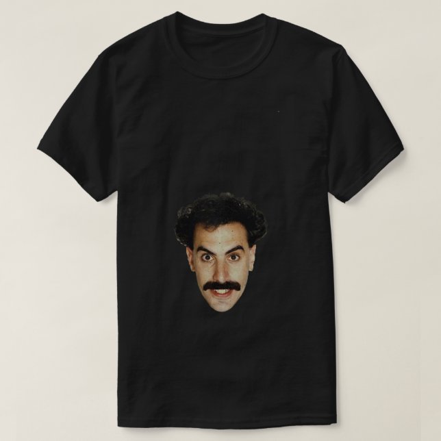 Borat - Head Sticker T Shirt (Design framsida)