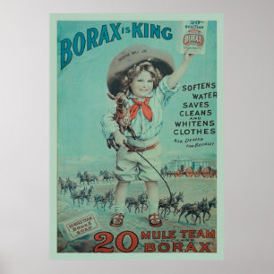 Borax Kung Vintage affisch Ad