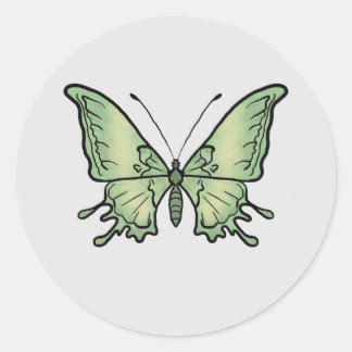 borboleta runt klistermärke