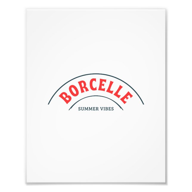 Borcelle Summer Vibes Typography Art Fototryck (Framsidan)