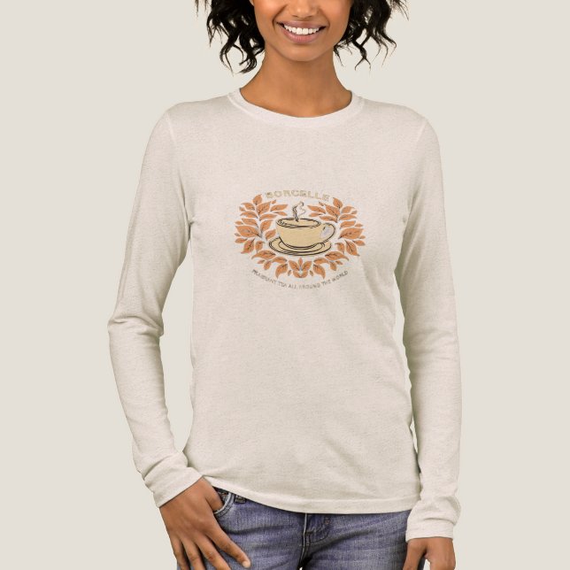 Borcelle Tea Lover Kvinnor Långärmad T Shirt (Framsida)