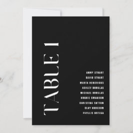 Bord 1 Modern djärva Bröllop-Bordsnumret Inbjudningar