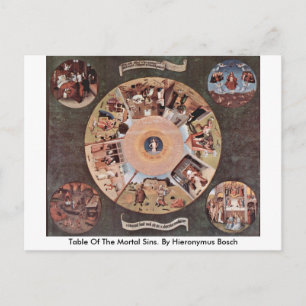 Bord av dödsoffren. från Hieronymus Bosch Vykort