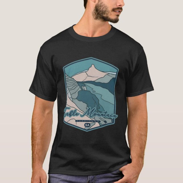 Bord-berget - Kapstaden, södra Afrikan T Shirt (Framsida)