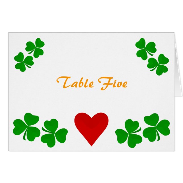 Bord Card Irish Shamrock gräns Hälsningskort (Framsidan Horizontal)