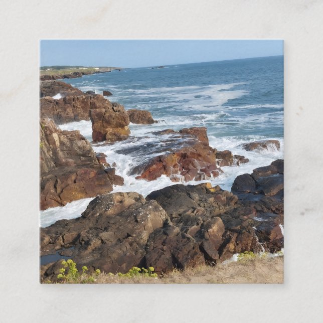 Bord de mer français en Vendée Fyrkantigt Visitkort (Framsida)
