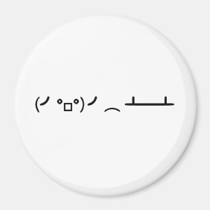 Bord Flip Flipping Ascii Emoticon Magnet