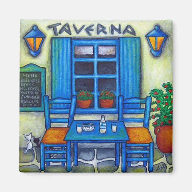 Bord för två i Grekland Magnet (Framsidan)