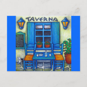 Bord för två i Greklands postkort Vykort