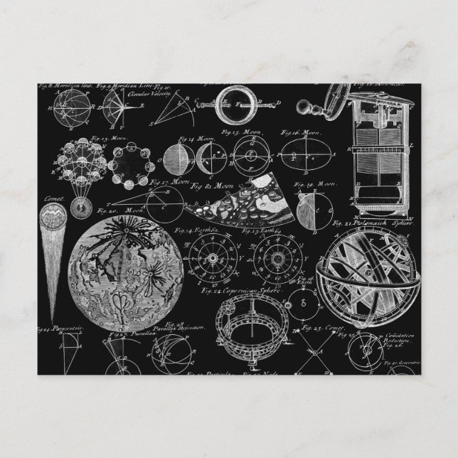 Bord i astronomin vykort (Framsida)