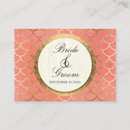 Bord-kontoren Art Deco Snäcka Faux Bröllop Guld Placeringskort