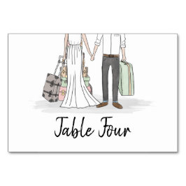 Bord-kort för resonsresväskor bordsnummer