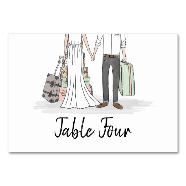 Bord-kort för resonsresväskor bordsnummer (Framsidan)