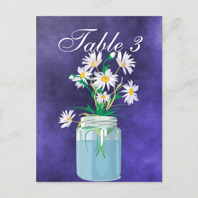 Bord-kort för sommartid Daisy Vykort (Framsida)