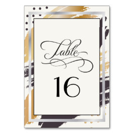 Bord-kort | Moderna färgstreck och typografi Bordsnummer