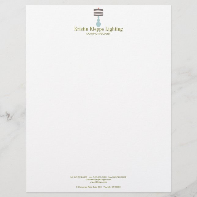 Bord Lamp Letterhead 3 Brevhuvud (Framsida)