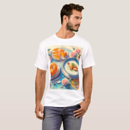 bord med bord med mat och kaka t shirt