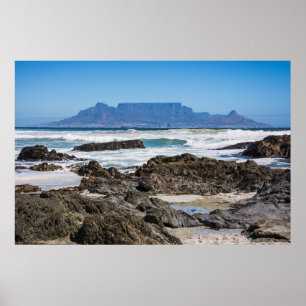Bord med strand och sten poster