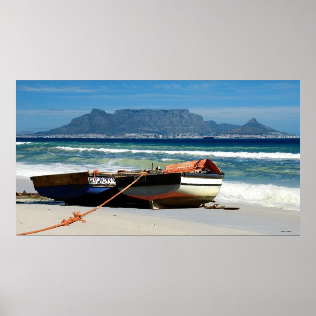 Bord Mountain & Fishships, Cape Town, RSA Poster (Framsidan)