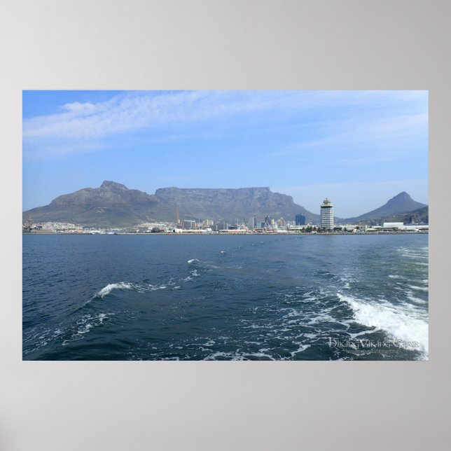 Bord Mountain och Cape Town, ZA Poster (Framsidan)