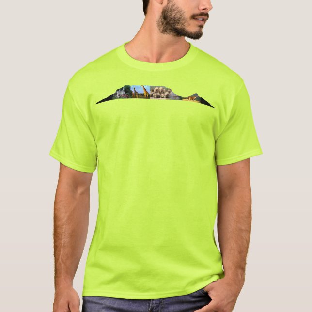 Bord Mountain Wildlife Collage T-Shirt (Framsida)