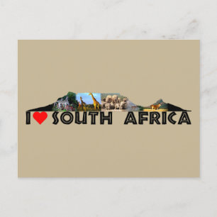 Bord Mountain Wildlife Collage Vykort