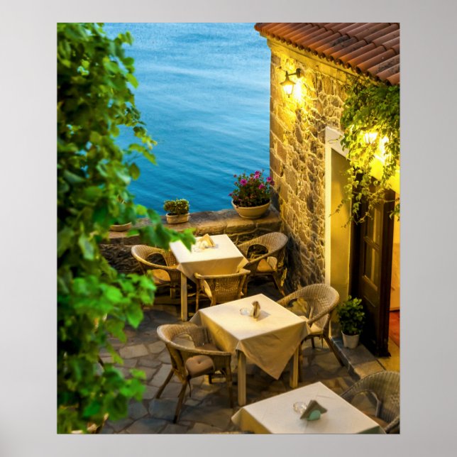 Bord på friland vid restauranger poster (Framsidan)