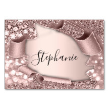 Bord Ro Glam Glitter 3D Bröllop Bord Namn bricka
