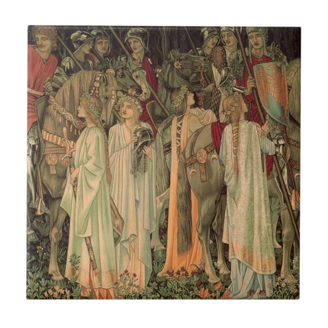 Bord-rundans medeltida kvällar kakelplatta (Framsidan)