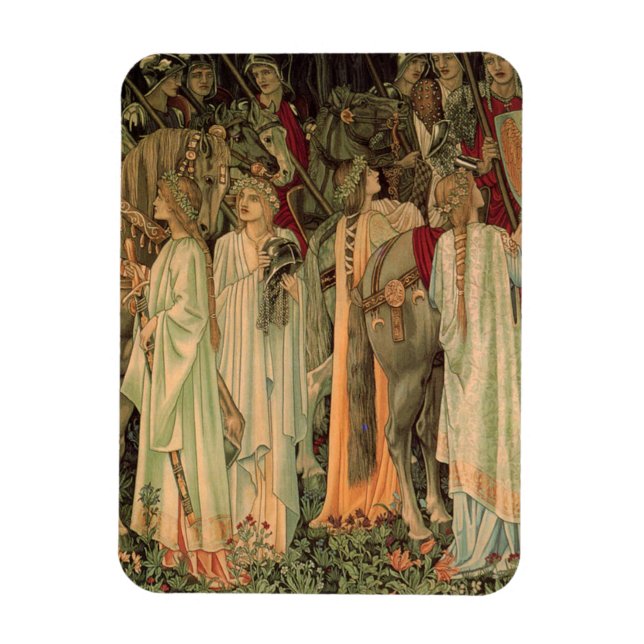 Bord-rundans medeltida kvällar magnet (Vertikal)