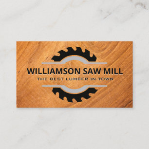 Bord Saw Saw Mill Lumber Yard Visitkort