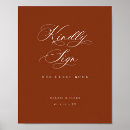 Bord-signering för mottagningshändelse för gäst Bo Poster