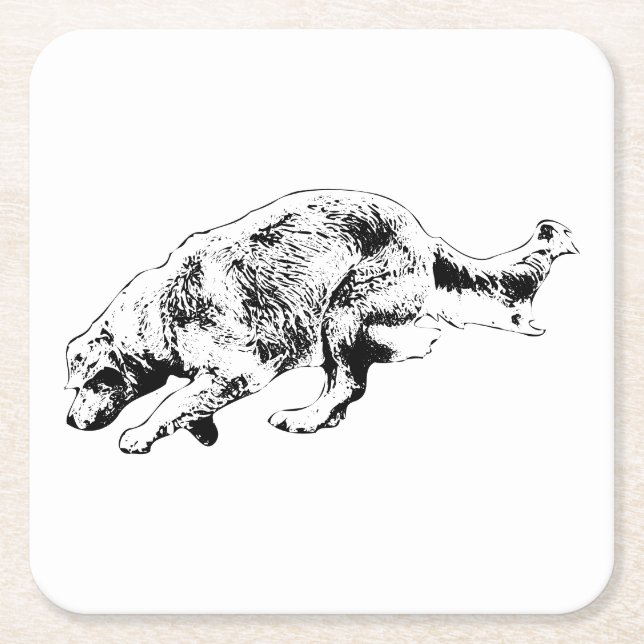 Bord Sprint: Ögonblicksbild av gulden Underlägg Papper Kvadrat (Framsidan)