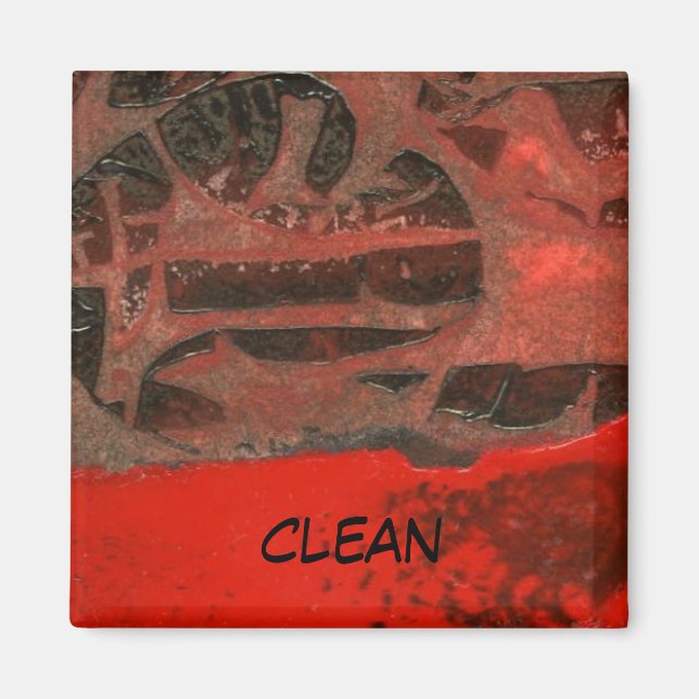 "Bord Sten #3" Abstrakt Dishwasher Magnet (Framsidan)