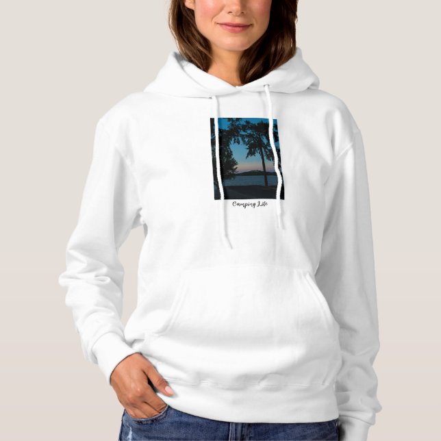 Bord Sten Dusk Camping Life Hoodie T Shirt (Framsida)