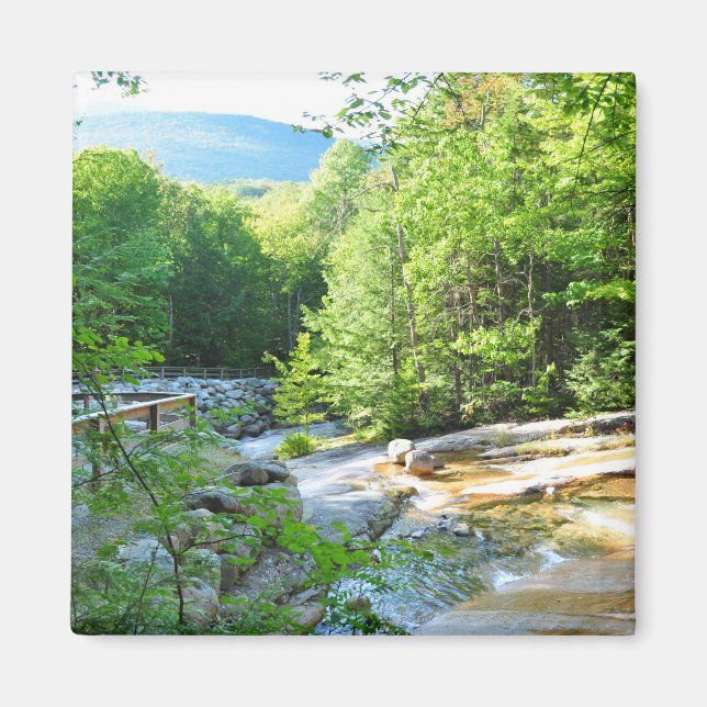 Bord Sten Flume Brook Franconia NH Magnet (Framsidan)