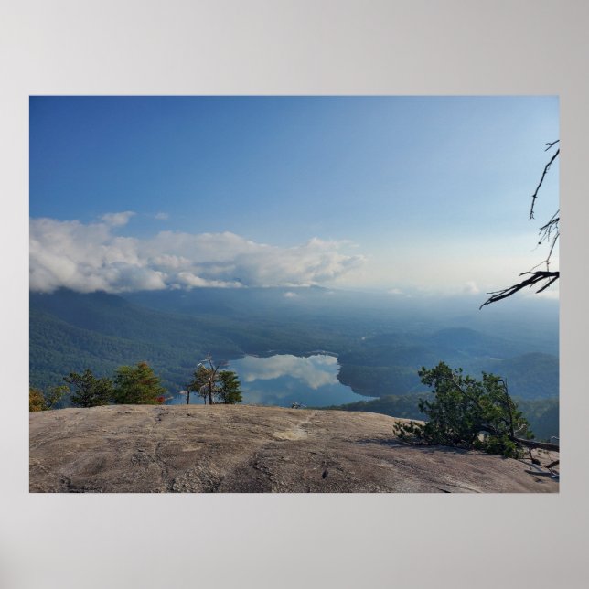 Bord Sten Mountain Vista Sjö Poster (Framsidan)