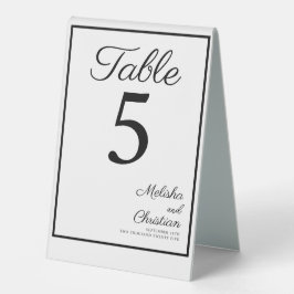 Bord Tält-tecknet för ett modernt bröllop.