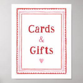 Bord-tecken för digitala Valentineser Poster