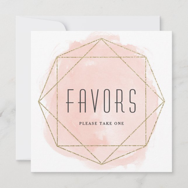 Bord-tecken för Glitter-favoriter i vattenfärg  Inbjudningar (Framsida)