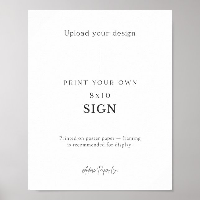 Bord-tecken: Överför din egen Poster (Framsidan)