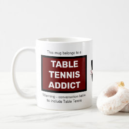 Bord tennis Addict Add Your Name Monogram Initial Kaffemugg