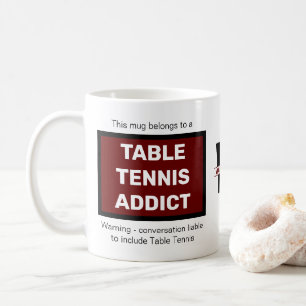 Bord tennis Addict Add Your Name Monogram Initial Kaffemugg
