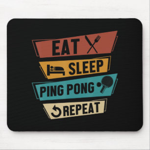 Bord Tennis Älskare Eat Ssov Ping Pong Repeat Musmatta
