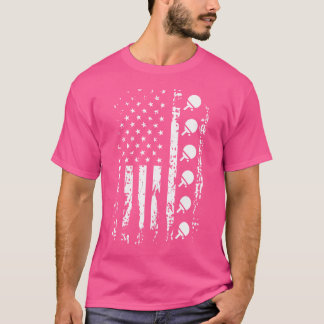 Bord Tennis American Flagga Usa Bord Tennis Player T Shirt