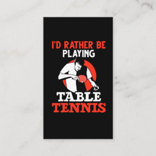 Bord Tennis Beroende Ping Pong Player Visitkort