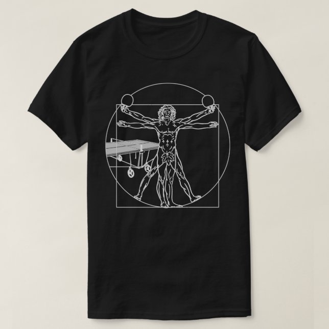 Bord tennis Bord tennis player Ping Pong da Vinc T Shirt (Design framsida)
