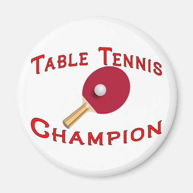 Bord Tennis Champion Magnet (Framsidan)