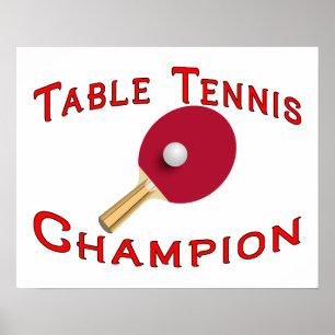 Bord Tennis Champion Poster