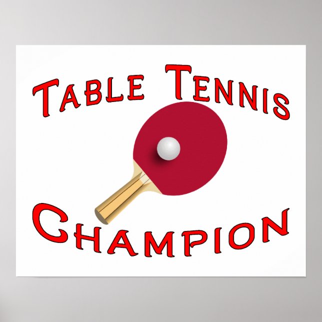 Bord Tennis Champion Poster (Framsidan)